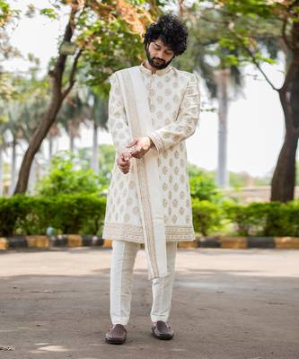 Lysian Sliver Sherwani 7