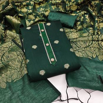 Green woven Art Silk blend salwar 1