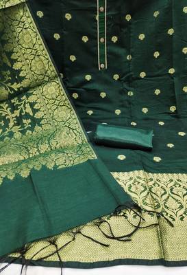 Green woven Art Silk blend salwar 2