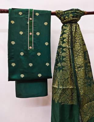 Green woven Art Silk blend salwar 3