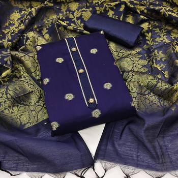 Blue woven Art Silk blend salwar 1