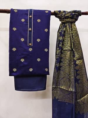 Blue woven Art Silk blend salwar 3