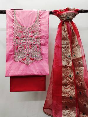 Baby-pink moti cambric salwar 3
