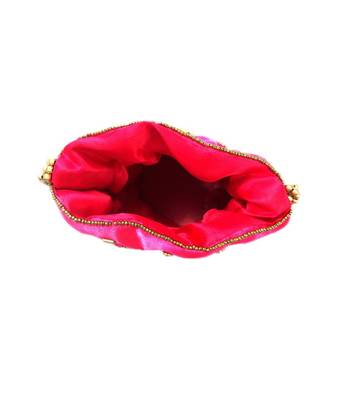 Pink floral motif Designer potli 3