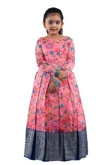 Shivangi Pink Algae Long Gown for Girls - Pink