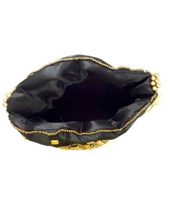 Black floral motif Designer potli 2