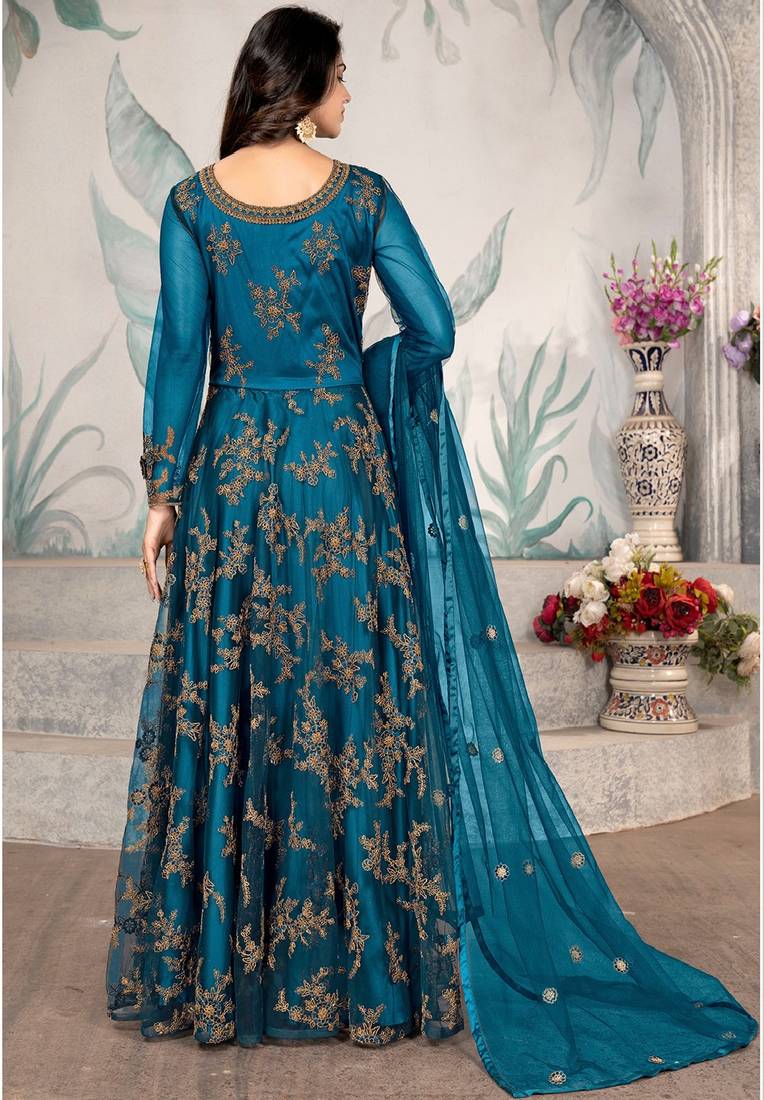 Wedding Function Party Wear Heavy Embroidery Work Anarkali Gown Suits main image 1