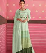 Green Colour Trending Ethnic Embroidered Partywear Salwaar Kameez