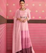 Pink Colour Trending Ethnic Embroidered Partywear Salwaar Kameez