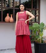 Maroon bandhej pure cotton salwar