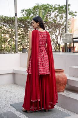 Maroon bandhej pure cotton salwar 4