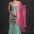 Georgette Sky Blue Embroidered Trendy Salwar Kameez