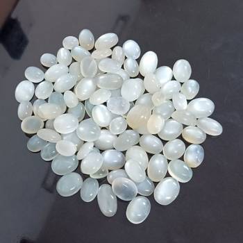 Natural White Moonstone at Wholesale Rate 8.25 Ratti 7.5 Carat Oval Shape चंद्रकांत Loose Gemstone Rashi Ratan 1 Pcs 3