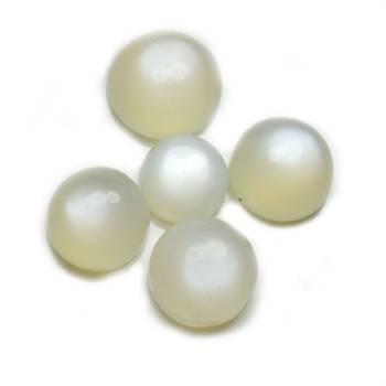 Natural White Moonstone at Wholesale Rate 8.25 Ratti 7.5 Carat Round Shape चंद्रकांत Loose Gemstone Rashi Ratan 1 Pcs 2