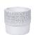 White Planter with Brown Textured effect