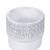 White Planter with Brown Textured effect