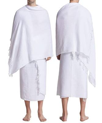 Nazneen Ihram Ehram Ahram for Men in prayer of Hajj and Umrah 2pcs set(top and Bottom) 1