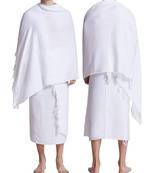 Nazneen Ihram Ehram Ahram for Men in prayer of Hajj and Umrah 2pcs set(top and Bottom)