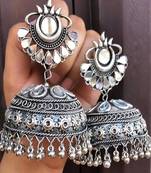 Oxidized Mirror Jhumka jhumki