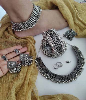 Trendy Ghunghroo Jewellery set Combo with Anklet 1
