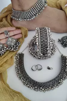 Trendy Ghunghroo Jewellery set Combo with Anklet