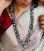Oxidised ghungroo long necklace