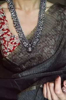 Oxidised ghungroo long necklace