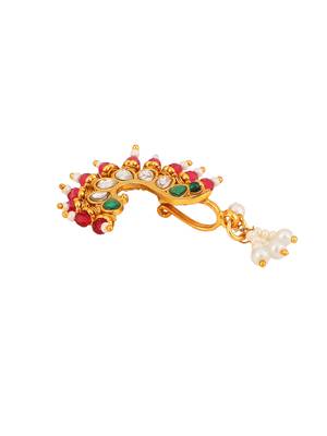 Purple cubic zirconia nose-ring 4