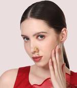 Red cubic zirconia nose-ring