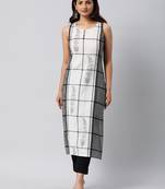 White printed cotton cotton-kurtis