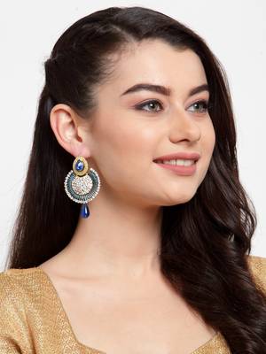 Blue cubic zirconia earrings 1