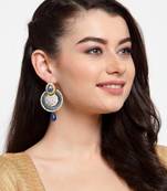 Blue cubic zirconia earrings