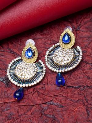 Blue cubic zirconia earrings 2