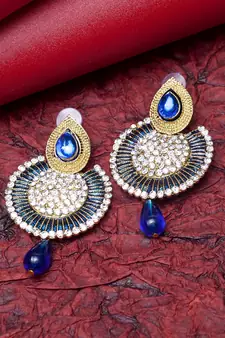 Blue cubic zirconia earrings