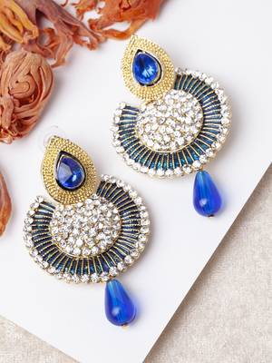 Blue cubic zirconia earrings 3