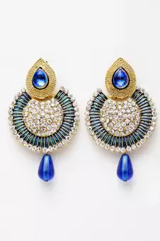 Blue cubic zirconia earrings