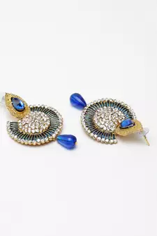 Blue cubic zirconia earrings