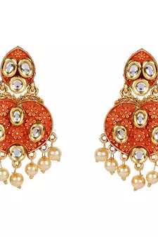 Red cubic zirconia earrings