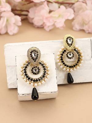 Black cubic zirconia earrings 1