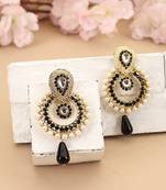 Black cubic zirconia earrings