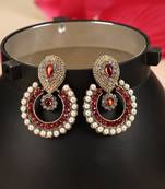 Red pearl earrings