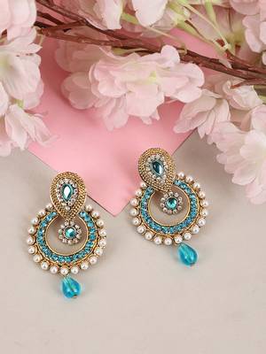 Turquoise pearl earrings 1