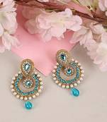 Turquoise pearl earrings