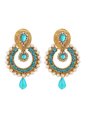 Turquoise pearl earrings 2