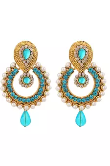 Turquoise pearl earrings