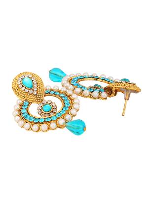 Turquoise pearl earrings 3