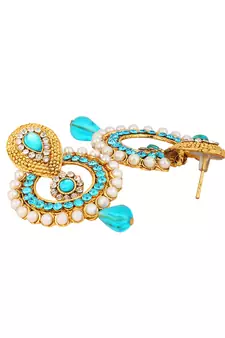 Turquoise pearl earrings
