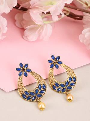 Blue cubic zirconia earrings 1