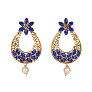 Blue cubic zirconia earrings 2