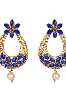 Blue cubic zirconia earrings